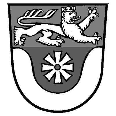 Wappen der Stadt Erkrath in Grautönen für externe Nutzerinnen und Nutzer
