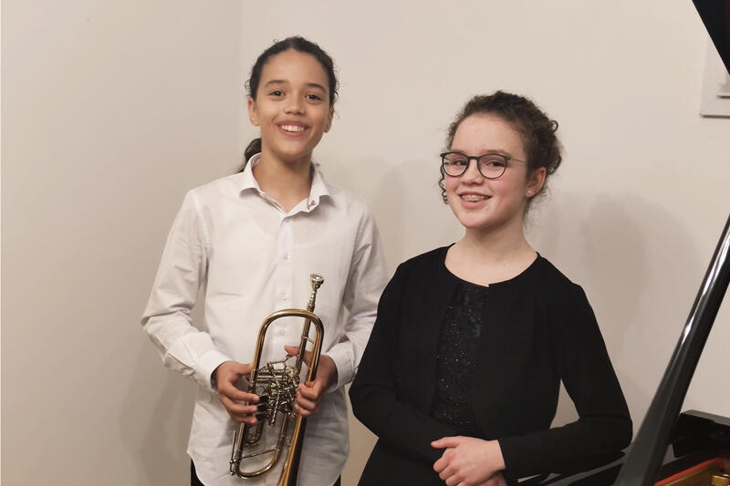 Sophia Amelingmeyer und Jakob Ibrahim haben beim diesjährigen Wettbewerb »Jugend musiziert« als Duo mit Klavier und Blasinstrument den ersten Platz in der Altersgruppe III belegt.