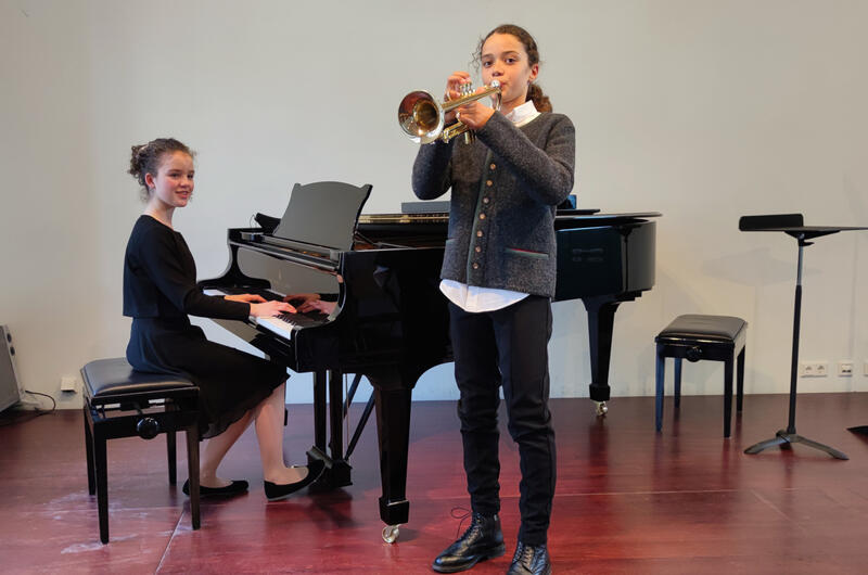 Sophia Amelingmeyer und Jakob Ibrahim konnten beim diesjährigen Landeswettbewerb »Jugend musiziert« als Duo überzeugen.
