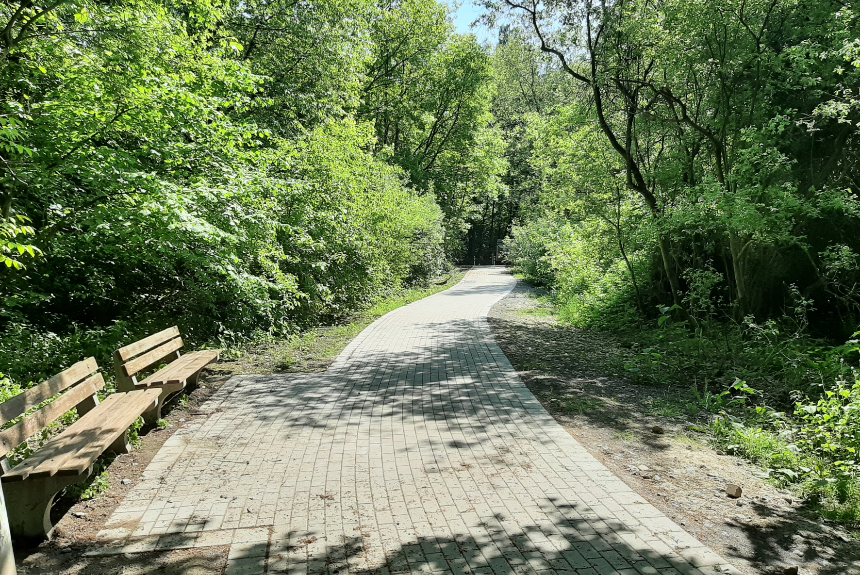 Der Geh- und Radweg am Toni-Turek-Stadion wurde an sanierungsbedürftigen Stellen teils grundlegend erneuert.
