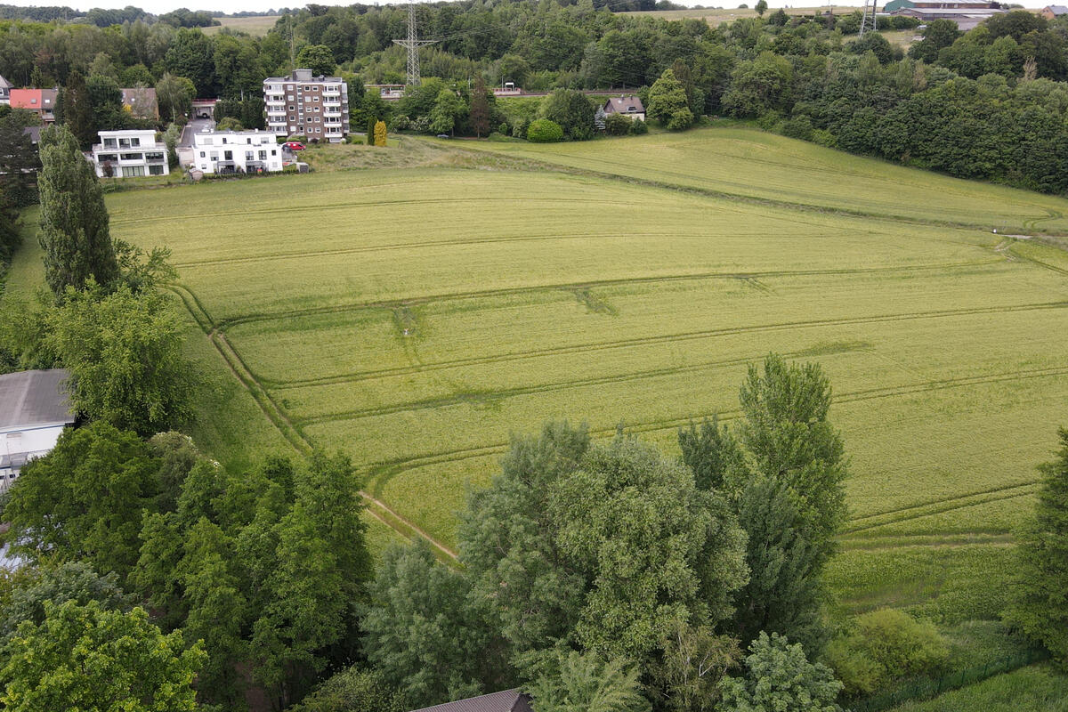 Das Bild zeigt das künftige Baufeld in Erkrath-Nord.