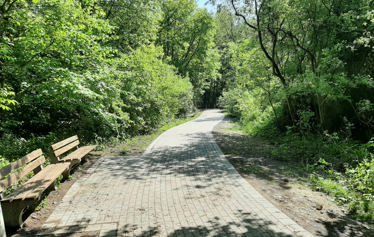 Der Geh- und Radweg am Toni-Turek-Stadion wurde an sanierungsbedürftigen Stellen teils grundlegend erneuert.